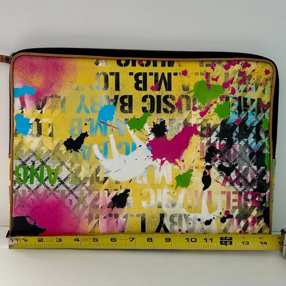 L.A.M.B. Yellow Multi-Color Graffiti Laptop Sleeve